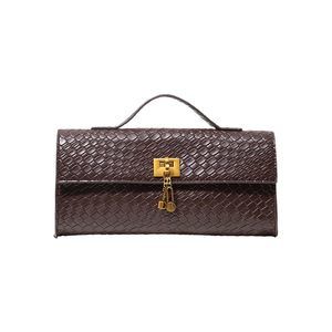 Elegant Women'S Crocodile Embossed Clutch Bag Vintage Elegant Pu Textured Even